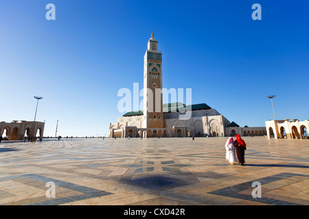 Mezquita de Hassan II, la tercera mezquita más grande del mundo, en Casablanca, Marruecos, Norte de África, África