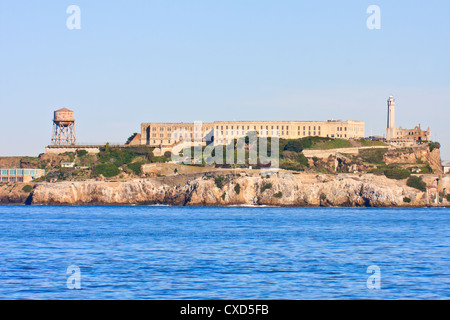 La isla de Alcatraz, la famosa prisión de San Francisco. Foto de stock