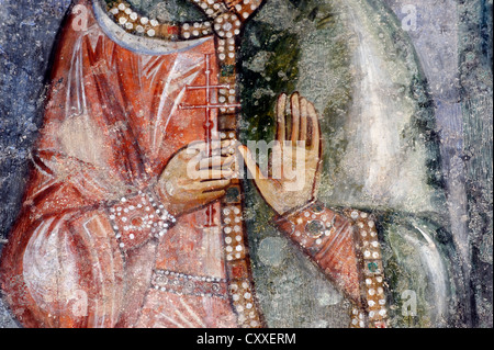 Presumiblemente, Pyatnitsa San Paraskeva, fresco en el cruzado iglesia, abadía benedictina, Abbaye Sainte Marie de la Resurrección Foto de stock
