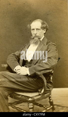 Charles Dickens, ca 1865, por Mason y Co. Foto de stock