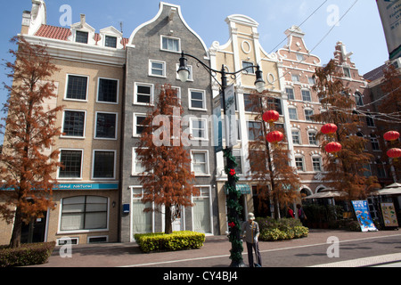 Casas holandesas construido en Macao, China Foto de stock