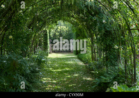 Túnel de arbustos de jardín, REINO UNIDO Foto de stock