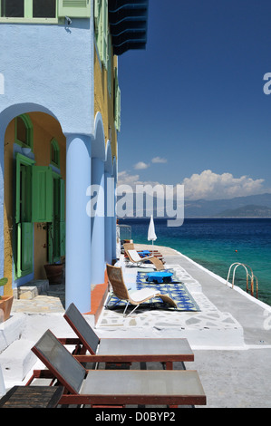 Kastellorizo. Islas del Dodecaneso. Grecia. El Hotel Mediterraneo. Foto de stock