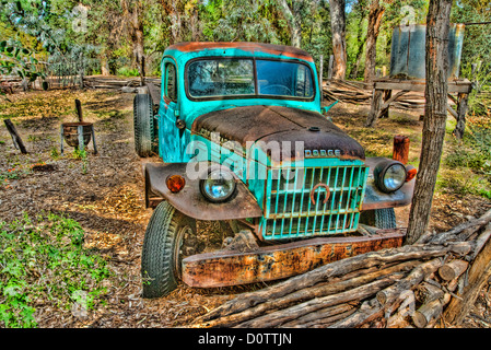 Antigua Granja, camión, camión, old-timer, alienados, rusty, USA, Estados Unidos, América, alquiler Foto de stock