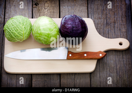 https://l450v.alamy.com/450ves/d1arwg/el-repollo-y-el-cuchillo-sobre-la-tabla-de-cortar-la-preparacion-para-cocinar-d1arwg.jpg