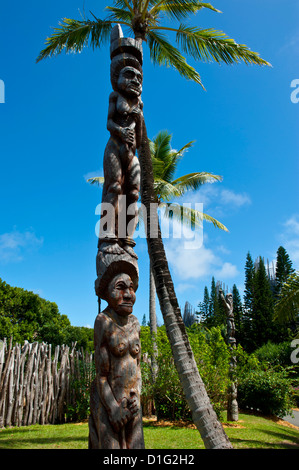 Centro Cultural Tjibaou en Noumea, Nueva Caledonia, Melanesia, Pacífico Sur, Pacífico Foto de stock