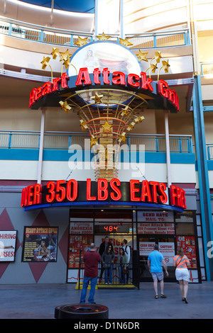 El ataque cardíaco Grill Restaurant calle Freemont el centro de Las Vegas, Nevada, EE.UU. Foto de stock