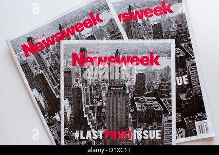 La última edición impresa de la revista Newsweek. Foto de stock
