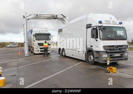 Alemania, Brekendorf Roentgenanlage móvil total (VMR) de aduanas