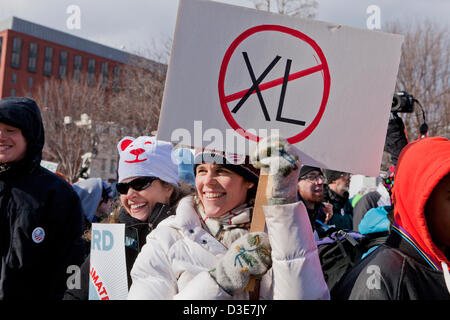 Clima a activistas que protestaban oleoducto Keystone XL - Washington, DC, EE.UU. Foto de stock