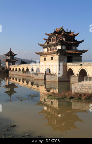 China, Yunnan, Jianshui, Doble Puente Dragón, Foto de stock