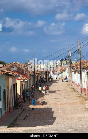 Cuba, provincia de Sancti Spiritus, Trinidad, Street View Foto de stock