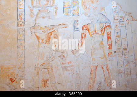 El interior de Ramsés IV KV2 tumba real, este valle de los Reyes, Luxor (Tebas), Egipto, África