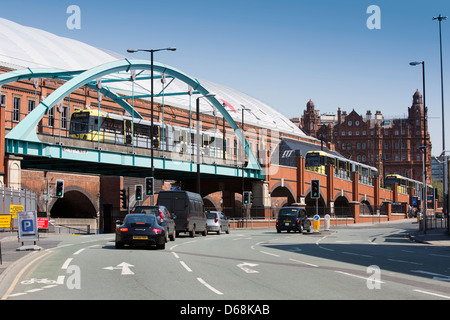 El centro de la ciudad de Manchester, Manchester Central (G Mex Gmex G-Mex), centro de exposiciones y la estación de tren convertidos Foto de stock