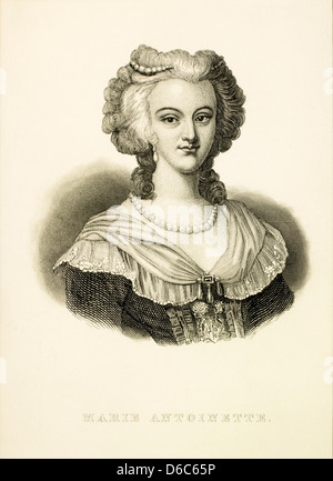 Marie Antoinette (1755-1793), Reina de Francia, esposa de Luis XVI, Retrato Foto de stock