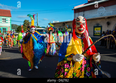 Carnaval en Basseterre, Saint Kitts, Saint Kitts y Nevis, Islas de Sotavento, Antillas, Caribe, América Central Foto de stock