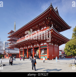 El Templo Senso-ji en Asakusa, Tokio, Japón. Foto de stock