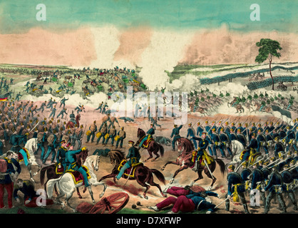 Batalla de Weissenburg - 4 de agosto de 1870 durante la Guerra Franco-Prusiana Foto de stock
