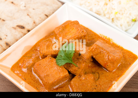 Paneer Makhani o Shahi Paneer (mantequilla Paneer Masala) - Indian requesón curry. Foto de stock