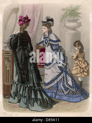 Las modas de noviembre de 1875 Foto de stock