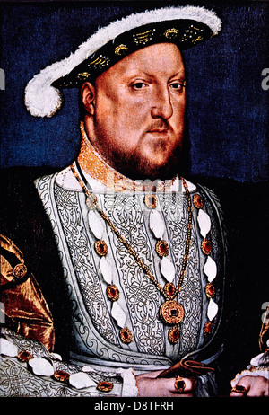 Henry VIII (1491-1547), Rey de Inglaterra 1509-47, Retrato de Hans Holbein, 1536 Foto de stock
