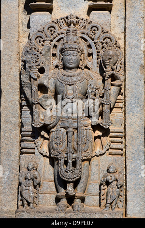 Asia, India, Karnataka, Somnathpur, Keshava templo,piedra tallada Foto de stock