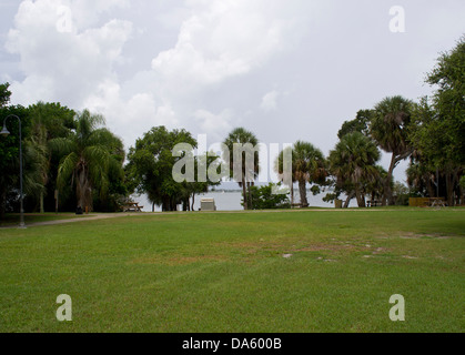 Ryckman Park en Melbourne Beach, Florida Foto de stock