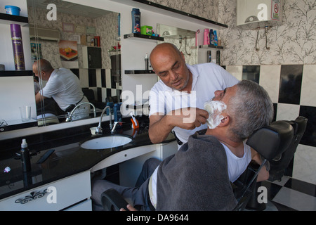 Barbero turco, Gaziantep, región de Anatolia, Turquía Foto de stock