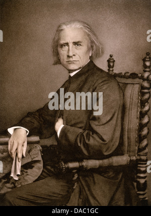 Retrato de Franz Liszt. Fotografía Foto de stock