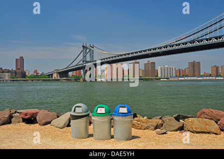 Manhattan Puente sobre el East River, Estados Unidos, Manhattan, Ciudad de Nueva York Foto de stock