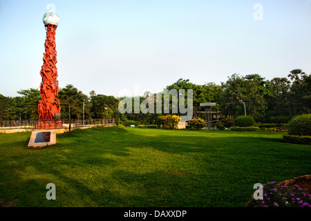 Torre en un parque, Destiny Tower, Vuda Park, Visakhapatnam, Andhra Pradesh, India Foto de stock