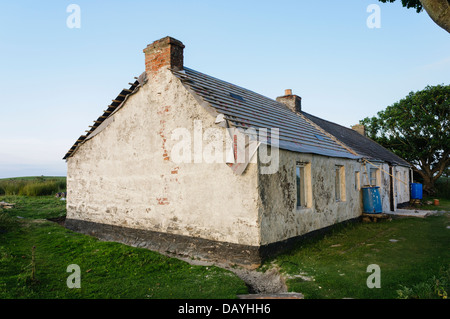 Casas en la isla Copeland, Irlanda del Norte, que se encuentra ocupado durante el verano. Foto de stock