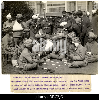 Tarjeta de partidos indios heridos en Brighton (Foto 24-20) Foto de stock
