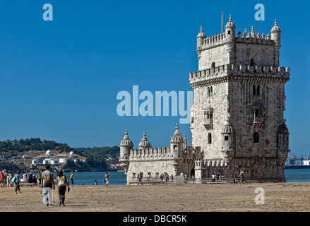 Torre de Belém o la torre de San Vicente, torre fortificada, en el río Tajo, Lisboa, Portugal.