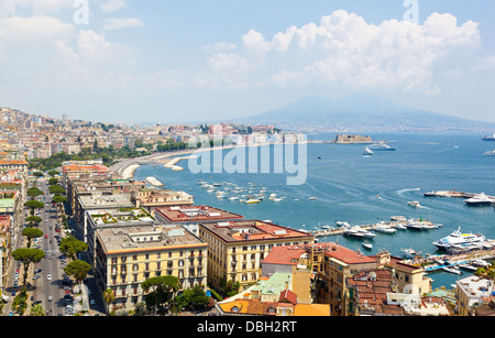Vista panorámica de Nápoles desde Posillipo. Foto de stock