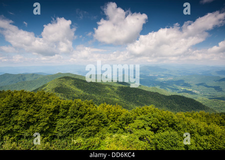 Vista de las montañas apalaches en el norte de Georgia, Estados Unidos.