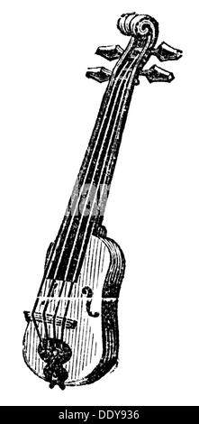 Música, instrumentos, violín pequeño, grabado en madera, siglo 19,  instrumento musical, instrumentos musicales, instrumento de cuerda,  instrumentos de cuerda, instrumentos de cuerda, cordofono, instrumento de  cuerda, instrumentos de cuerda 