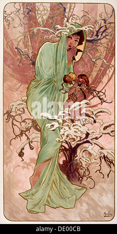 "Invierno", de 1896. Artista: Alphonse Mucha