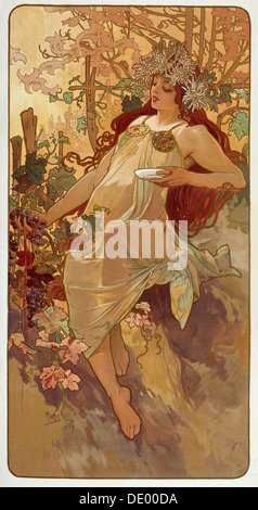 "Otoño", 1896. Artista: Alphonse Mucha