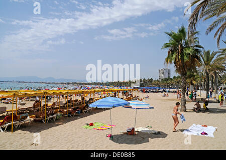 Platja de Llevant ó Playa de Levante, playa de Salou, provincia de Tarragona, en Cataluña, España, Europa, PublicGround
