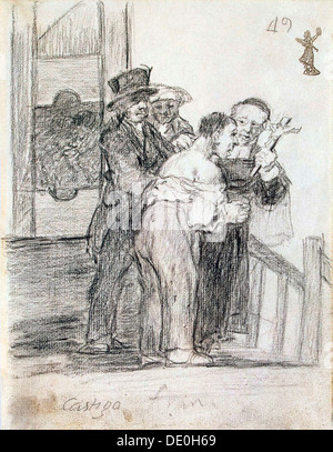 "Pena" francesa, entre 1824 y 1828. Artista: Francisco de Goya