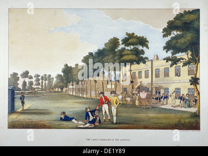 Los cadetes de la Academia Militar Real, Woolwich, Kent, 1851. Artista: Anon Foto de stock