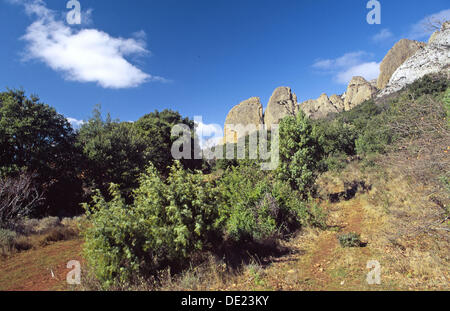 Dos Hermanas Formacion Rocosa La Sierra De Codes Navarra Espana Fotografia De Stock Alamy