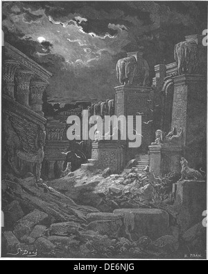 Babilonia ha caído, en 1897. Artista: Gustave Doré, (1832-1883) Foto de stock