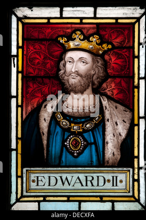Eduardo II vidriera, Bridgnorth Ayuntamiento, Shropshire, RU