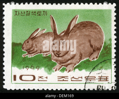 Japón,post,marca de sello, 1969,conejos stock - Alamy