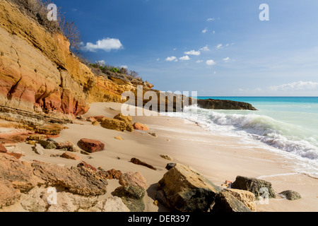 Cupecoy Beach en Sint Maarten / St Martin, Caribe Foto de stock
