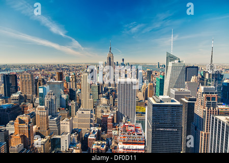 Vista aérea de Manhattan Foto de stock