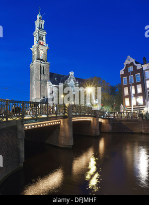 Westerkerk de noche Foto de stock