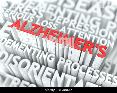 Concepto de Alzheimer. Foto de stock
